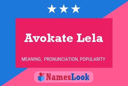 Avokate Lela Name Poster