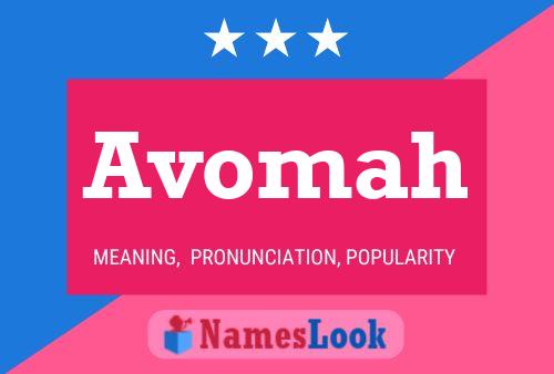 Avomah Name Poster