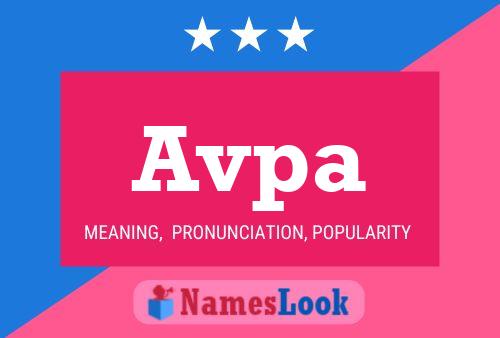 Avpa Name Poster