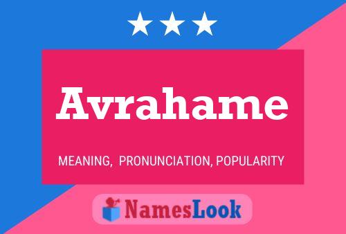 Avrahame Name Poster