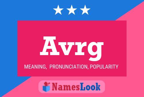 Avrg Name Poster