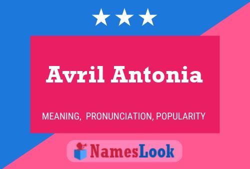 Avril Antonia Name Poster