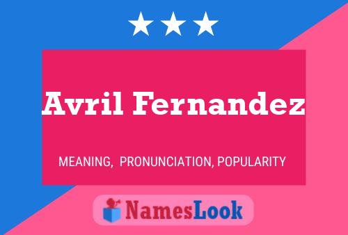 Avril Fernandez Name Poster