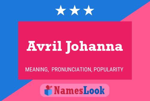 Avril Johanna Name Poster