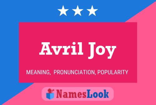 Avril Joy Name Poster