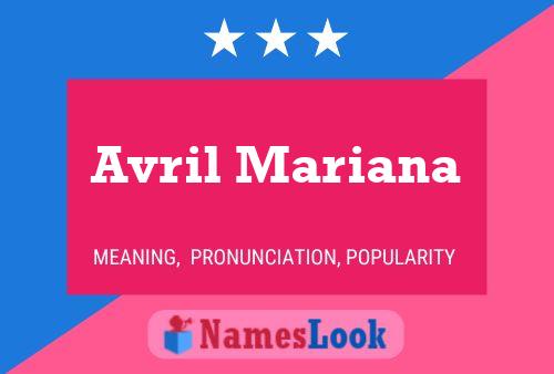 Avril Mariana Name Poster