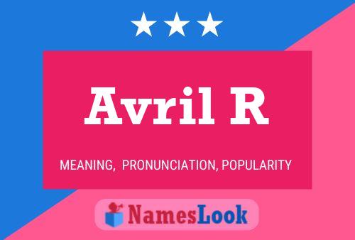 Avril R Name Poster