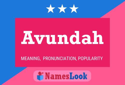 Avundah Name Poster