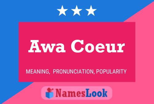 Awa Coeur Name Poster