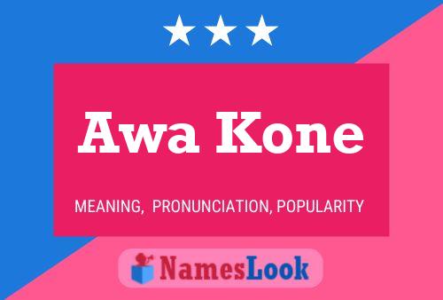 Awa Kone Name Poster