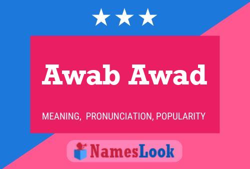 Awab Awad Name Poster