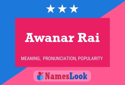 Awanar Rai Name Poster