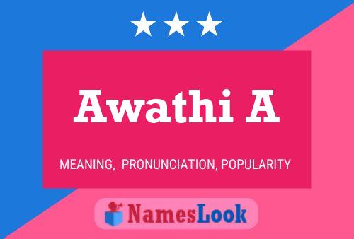 Awathi A Name Poster