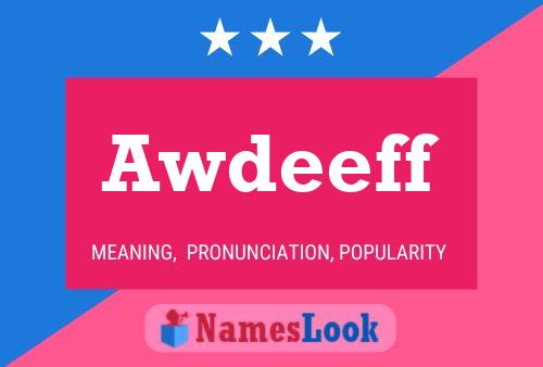 Awdeeff Name Poster