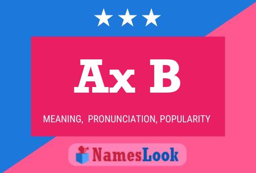 Ax B Name Poster