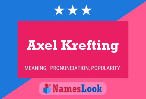 Axel Krefting Name Poster