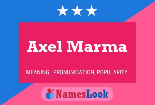 Axel Marma Name Poster