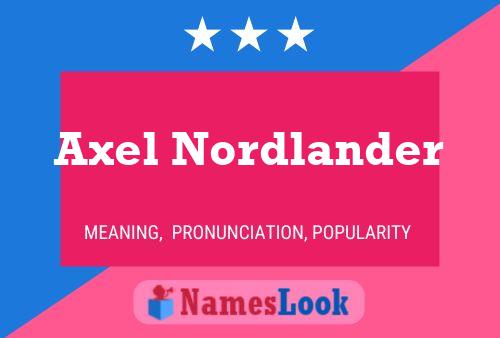 Axel Nordlander Name Poster