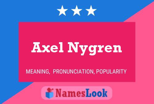 Axel Nygren Name Poster