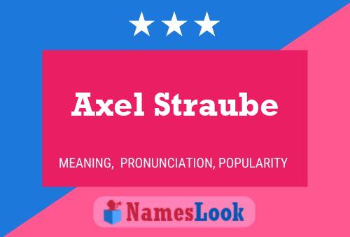 Axel Straube Name Poster