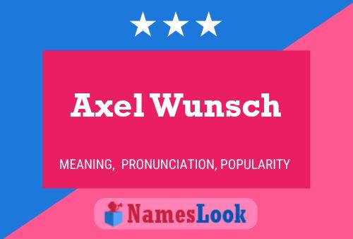 Axel Wunsch Name Poster