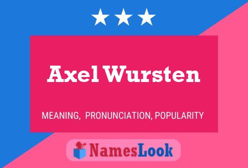 Axel Wursten Name Poster