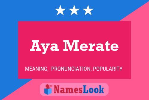 Aya Merate Name Poster