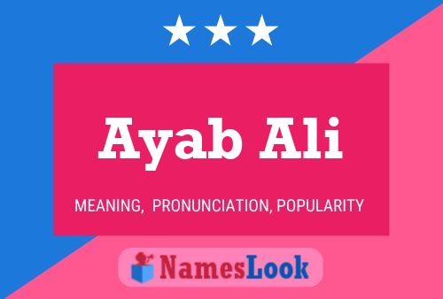 Ayab Ali Name Poster