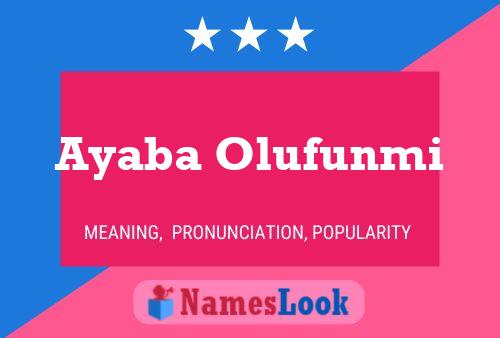 Ayaba Olufunmi Name Poster