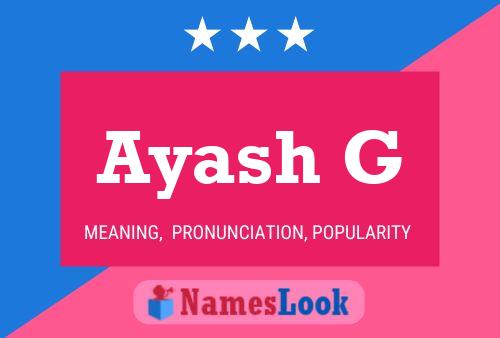 Ayash G Name Poster