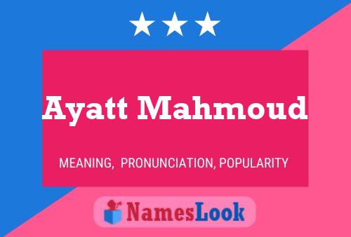 Ayatt Mahmoud Name Poster