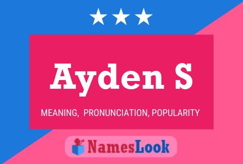 Ayden S Name Poster