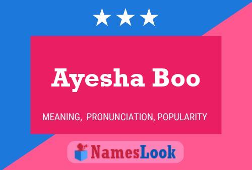 Ayesha Boo Name Poster