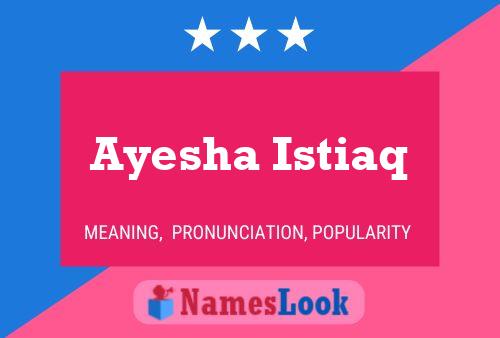 Ayesha Istiaq Name Poster