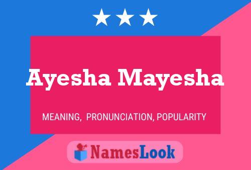 Ayesha Mayesha Name Poster