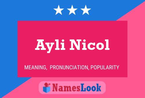 Ayli Nicol Name Poster