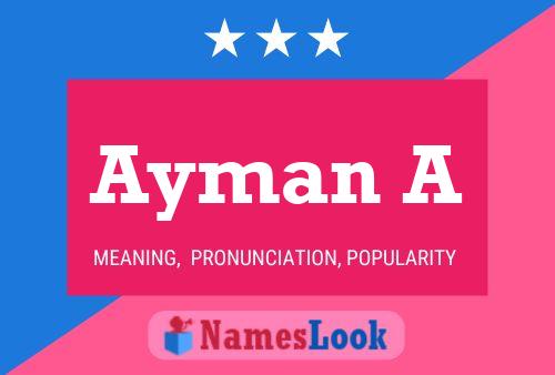 Ayman A Name Poster