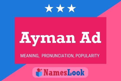 Ayman Ad Name Poster