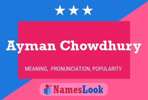 Ayman Chowdhury Name Poster