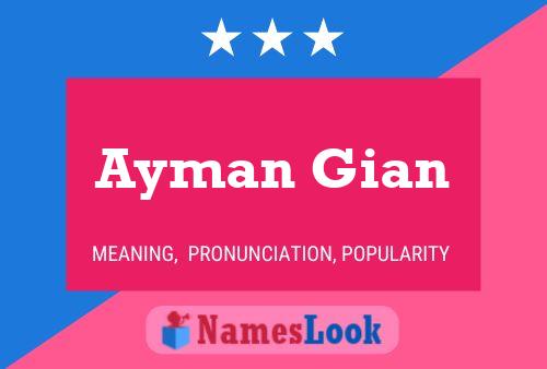 Ayman Gian Name Poster