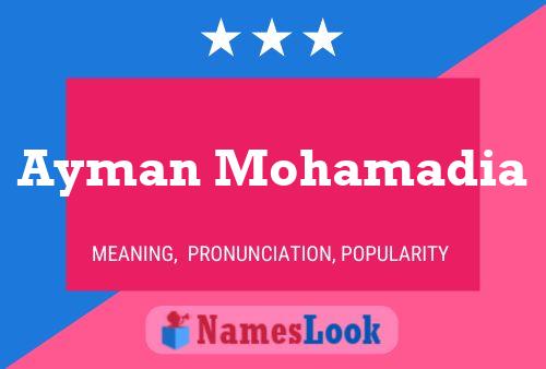 Ayman Mohamadia Name Poster