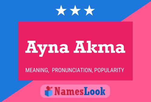 Ayna Akma Name Poster