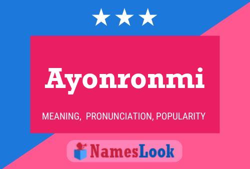 Ayonronmi Name Poster