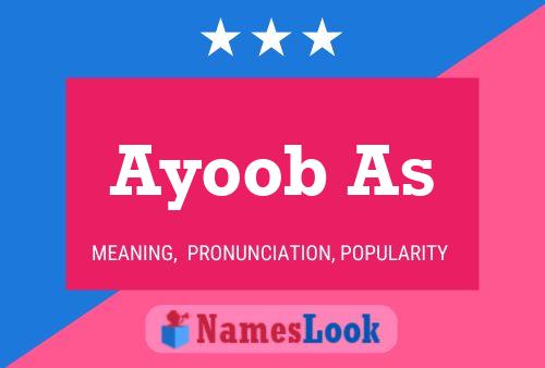 Ayoob As Name Poster