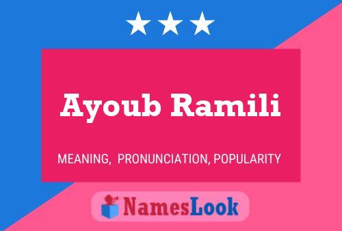 Ayoub Ramili Name Poster