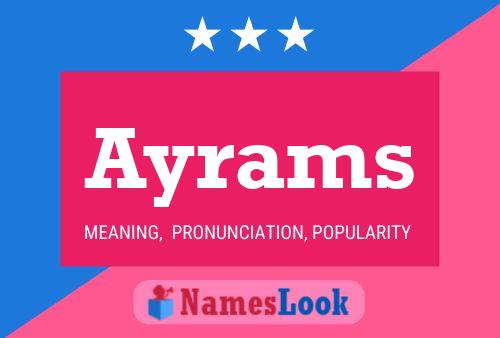 Ayrams Name Poster