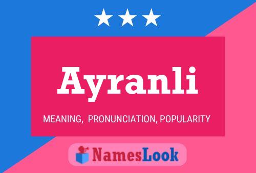 Ayranli Name Poster