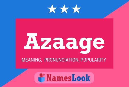 Azaage Name Poster