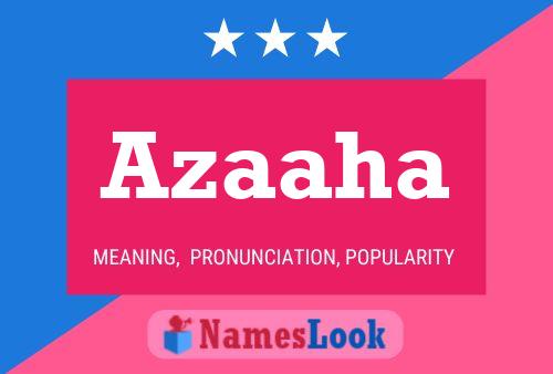 Azaaha Name Poster