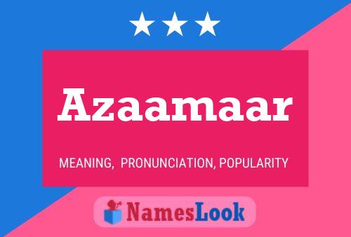 Azaamaar Name Poster